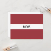Flagge Lettlands Karte (Vorderseite/Rückseite Beispiel)