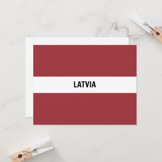 Flagge Lettlands Karte (Vorderseite/Rückseite Beispiel)