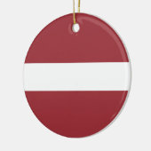Flagge Lettlands Keramik Ornament (Links)