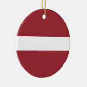 Flagge Lettlands Keramik Ornament (Rechts)