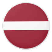Flagge Lettlands Keramikknauf (Vorderseite)