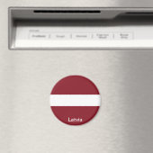 Flagge Lettlands Magnet (In Situ (Geschirrspüler))