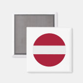 Flagge Lettlands Magnet (Vorderseite/Rückseite)
