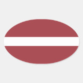 Flagge Lettlands Oval Aufkleber (Vorderseite)