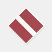 Flagge Lettlands Papier Napkins Serviette (Ecke)