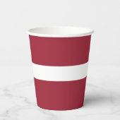 Flagge Lettlands Pappbecher (Rückseite)