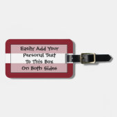 Flagge Lettlands Persönliche Identifikationsnummer Gepäckanhänger (Vorderseite horizontal)