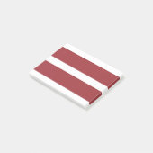 Flagge Lettlands Post-it Klebezettel (angewinkelt)