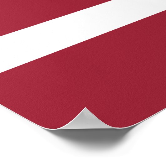 Flagge Lettlands Poster (Ecke)