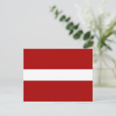 Flagge Lettlands Postkarte (Stehend Vorderseite)