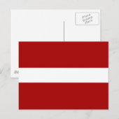 Flagge Lettlands Postkarte (Vorne/Hinten)