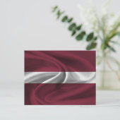 Flagge Lettlands Postkarte (Stehend Vorderseite)