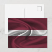 Flagge Lettlands Postkarte (Vorne/Hinten)