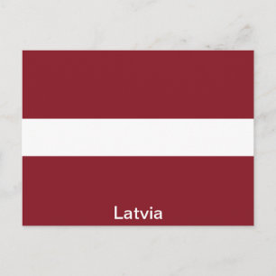 Flagge Lettlands Postkarte