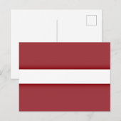 Flagge Lettlands Postkarte (Vorne/Hinten)