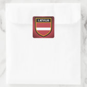 Flagge Lettlands Quadratischer Aufkleber (Tasche)