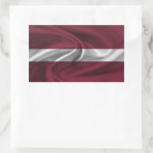 Flagge Lettlands Rechteckiger Aufkleber (Tasche)