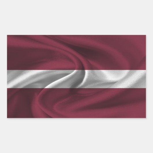 Flagge Lettlands Rechteckiger Aufkleber (Vorderseite)