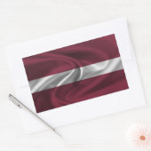 Flagge Lettlands Rechteckiger Aufkleber (Umschlag)
