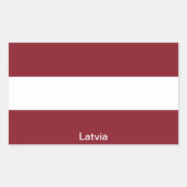 Flagge Lettlands Rechteckiger Aufkleber (Vorderseite)