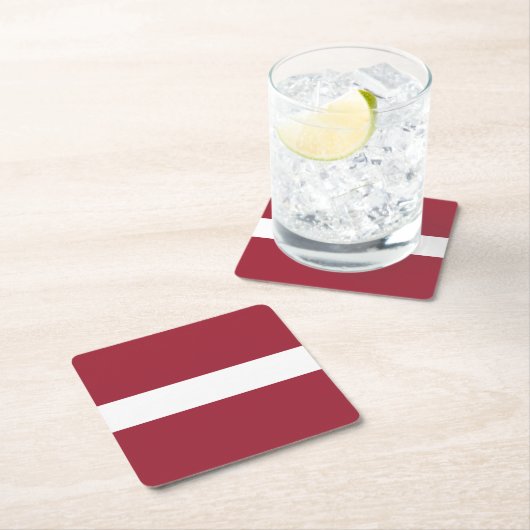 Flagge Lettlands Rechteckiger Pappuntersetzer (Vor Ort)