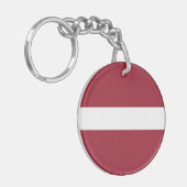 Flagge Lettlands Schlüsselanhänger (Vorderseite links)