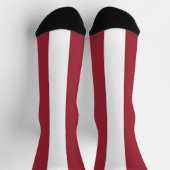 Flagge Lettlands Socken (Oben)