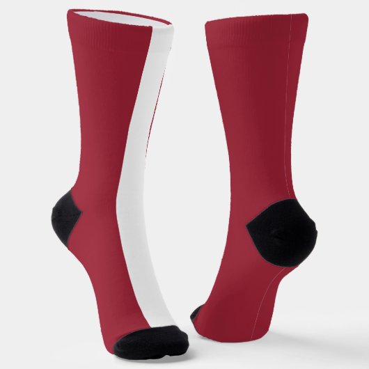 Flagge Lettlands Socken (Gewinkelt)