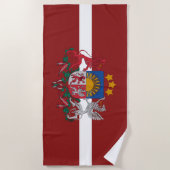 Flagge Lettlands Strandtuch (Vorderseite)