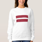 Flagge Lettlands Sweatshirt (Vorderseite)