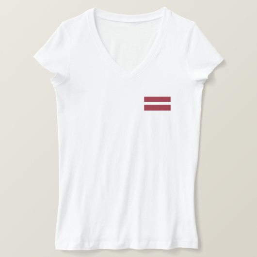 Flagge Lettlands T-Shirt (Design vorne)