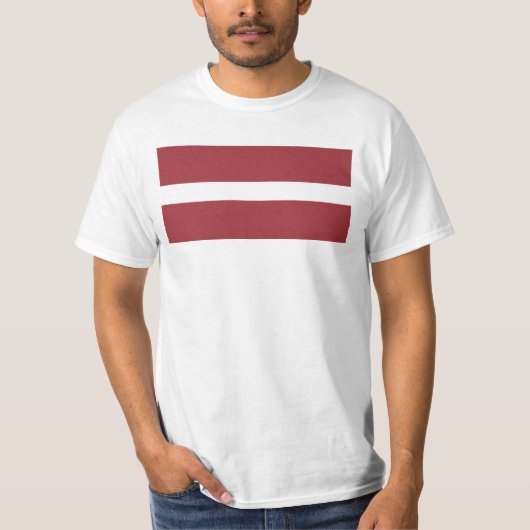 Flagge Lettlands T-Shirt (Vorderseite)
