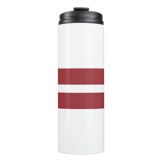 Flagge Lettlands Thermosbecher (Vorderseite)