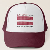 Flagge Lettlands Truckerkappe (Vorderseite)