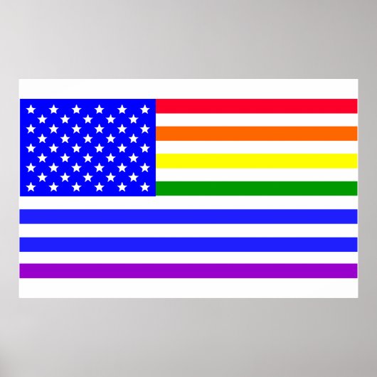 Flagge Lgbt USA Poster (Vorne)
