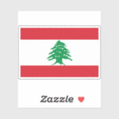 Flagge Libanons Aufkleber (Blatt)