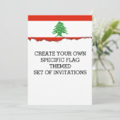 Flagge Libanons Einladung (Stehend Vorderseite)