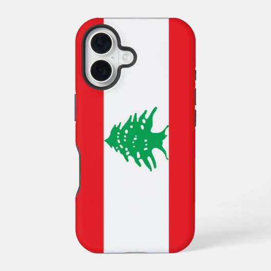 Flagge Libanons iPhone 16 Hülle (Rückseite)