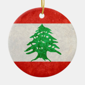 Flagge Libanons Keramik Ornament
