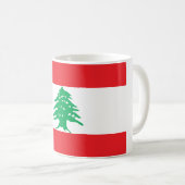 Flagge Libanons (Libanon) Kaffeetasse (VorderseiteRechts)