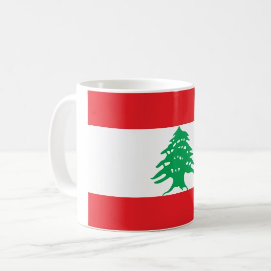Flagge Libanons (Libanon) Kaffeetasse (Vorderseite Links)