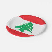 Flagge Libanons (Libanon) Pappteller (Schrägansicht)