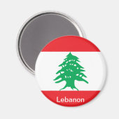 Flagge Libanons Magnet (Vorderseite/Rückseite)