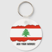 Flagge Libanons Schlüsselanhänger (Vorderseite)