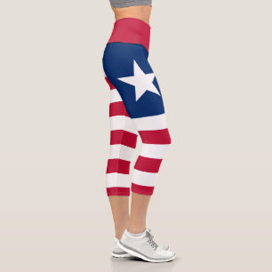 Flagge Liberias Capri Leggings