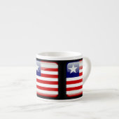Flagge Liberias Espressotasse (Vorderseite Rechts)
