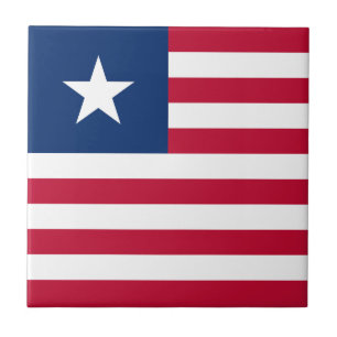Flagge Liberias Fliese
