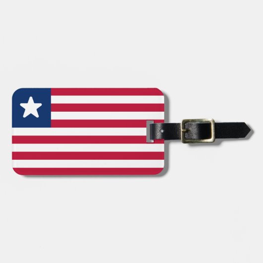 Flagge Liberias Gepäckanhänger (Vorderseite horizontal)