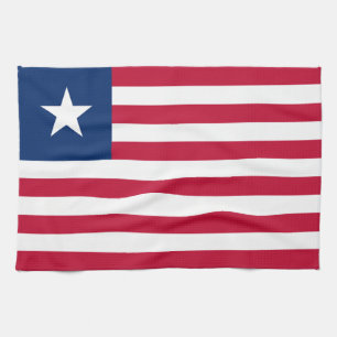 Flagge Liberias Geschirrtuch
