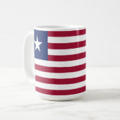 Flagge Liberias Kaffeetasse (Vorderseite Links)